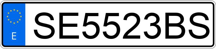 Numer rejestracyjny SE5523BS posiada VOLKSWAGEN GOLF