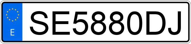 Numer rejestracyjny SE5880DJ posiada NISSAN ECO-T