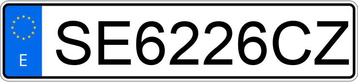 Numer rejestracyjny SE6226CZ posiada VOLKSWAGEN GOLF