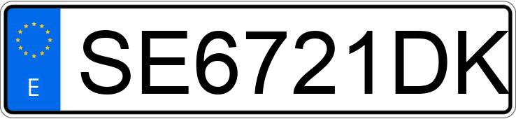 Numer rejestracyjny SE6721DK posiada PEUGEOT 206