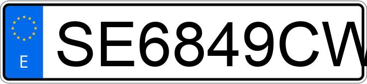 Numer rejestracyjny SE6849CW posiada SEAT IBIZA