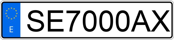 Registreringsnummeret SE7000AX har SEAT MARBELLA