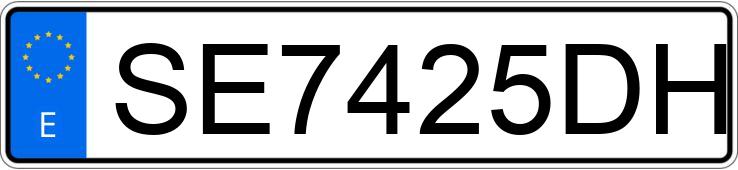Numer rejestracyjny SE7425DH posiada SEAT INCA