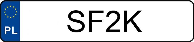 Numer rejestracyjny SF 2K posiada FORD MUSTANG - SF2K