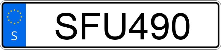 Numer rejestracyjny SFU490 posiada BMW M3