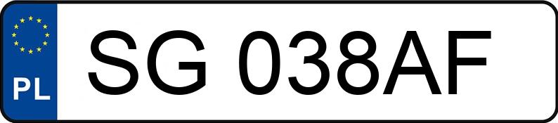 Numer rejestracyjny SG 038AF posiada DACIA LODGY - SG038AF