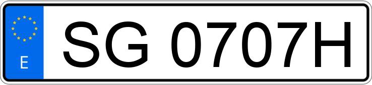 Numer rejestracyjny SG0707H posiada MERCEDES MB-100