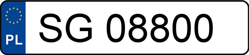 Numer rejestracyjny SG 08800 posiada TOYOTA AVENSIS - SG08800