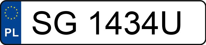 Numer rejestracyjny SG 1434U posiada OPEL VECTRA - SG1434U