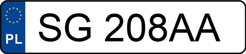Numer rejestracyjny SG 208AA posiada VOLKSWAGEN GOLF - SG208AA