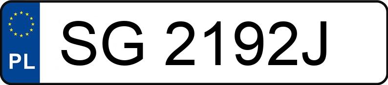 Numer rejestracyjny SG 2192J posiada ROVER 200 - SG2192J