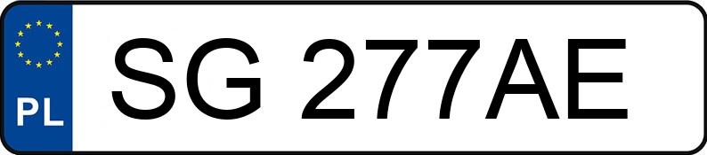 Numer rejestracyjny SG 277AE posiada FORD MONDEO - SG277AE