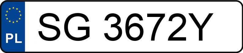 Numer rejestracyjny SG 3672Y posiada VOLKSWAGEN SHARAN - SG3672Y