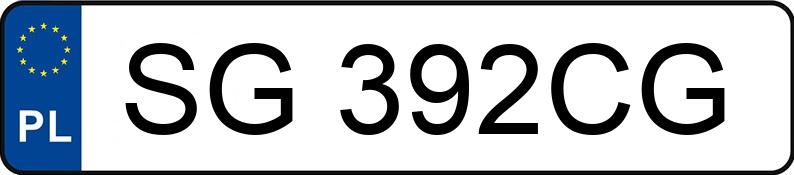 Numer rejestracyjny SG 392CG posiada RAM 1500 - SG392CG