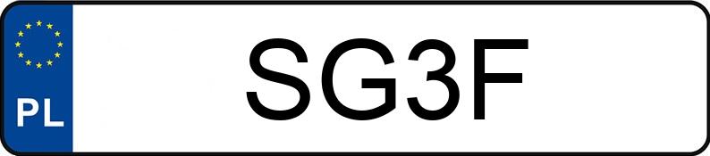 Numer rejestracyjny SG 3F posiada FORD (USA) Windstar 3.8 MR`99 - SG3F