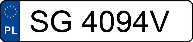Numer rejestracyjny SG 4094V posiada VOLKSWAGEN GOLF - SG4094V
