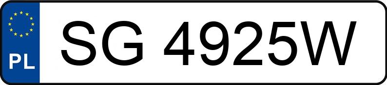 Numer rejestracyjny SG 4925W posiada BMW 320 - SG4925W