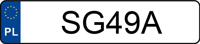Numer rejestracyjny SG 49A posiada FIAT 125P - SG49A