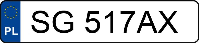 Numer rejestracyjny SG 517AX posiada FORD FOCUS - SG517AX