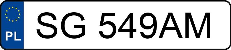 Numer rejestracyjny SG 549AM posiada FORD FOCUS - SG549AM Numer rejestracyjny SG 549AM posiada FORD FOCUS - SG549AM