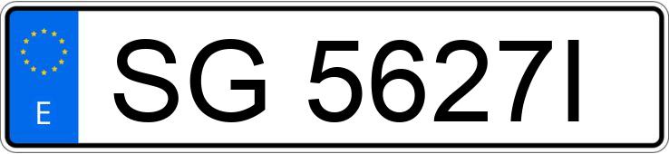 Numer rejestracyjny SG5627I posiada AUDI A3