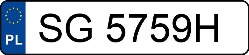 Numer rejestracyjny SG 5759H posiada ALFA ROMEO BXL1A - SG5759H