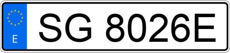 Numer rejestracyjny SG8026E posiada BMW SERIE 3