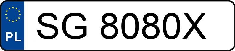 Numer rejestracyjny SG 8080X posiada AUDI SQ7 - SG8080X