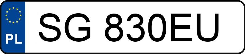 Numer rejestracyjny SG 830EU posiada SKODA OCTAVIA - SG830EU