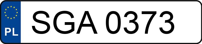 Numer rejestracyjny SGA 0373 posiada FSO-WARSZAWA POLONEZ CARO 1.9D - SGA0373