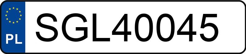 Реєстраційний номер SGL 40045 має LEXUS IS 250 MR`06 E4 Elegance - SGL40045