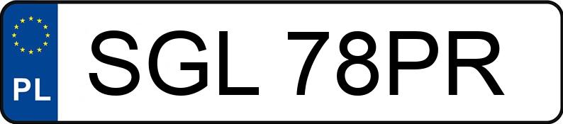 Numer rejestracyjny SGL 78PR posiada WIOLA - - SGL78PR