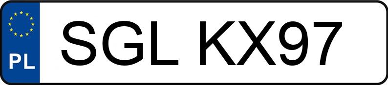Numer rejestracyjny SGL KX97 posiada VOLKSWAGEN GOLF - SGLKX97