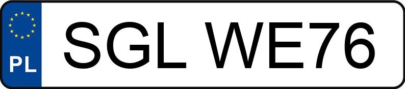 O número de registro SGL WE76 tem SEAT Leon 1.6 TDI-CR MR`13 E6 5F Style - SGLWE76