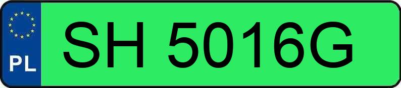 Numer rejestracyjny SH 5016G posiada TESLA  - SH5016G