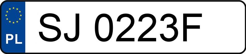 Numer rejestracyjny SJ 0223F posiada PEUGEOT 5008 HDI MR`10 E5 Premium+ 150 - SJ0223F