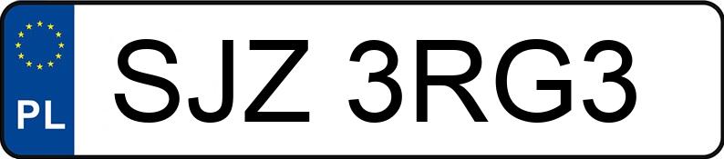 Numer rejestracyjny SJZ 3RG3 posiada HONDA Civic 1.5 MR`17 E6 - SJZ3RG3