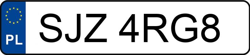Numer rejestracyjny SJZ 4RG8 posiada SKODA FABIA - SJZ4RG8