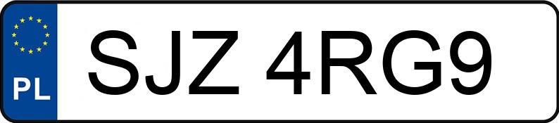 Numer rejestracyjny SJZ 4RG9 posiada TOYOTA AVENSIS - SJZ4RG9