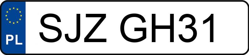 Numer rejestracyjny SJZ GH31 posiada VOLVO V70 2.4 MR`01 E3 V70 2.4 MR`01 E3 - SJZGH31