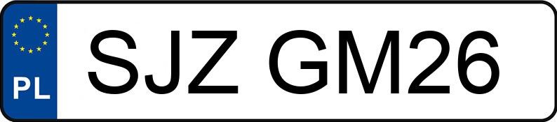 Numer rejestracyjny SJZ GM26 posiada BMW M3 - SJZGM26