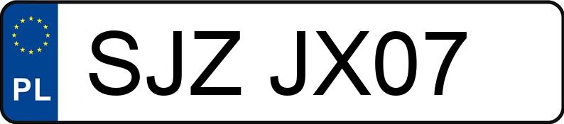 Numer rejestracyjny SJZ JX07 posiada KIA CEE D - SJZJX07 Numer rejestracyjny SJZ JX07 posiada KIA CEE D - SJZJX07