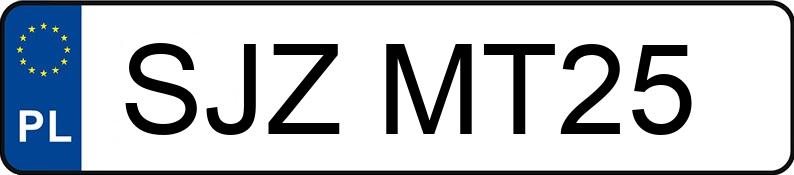 Numer rejestracyjny SJZ MT25 posiada AUDI 80 2.0 - SJZMT25