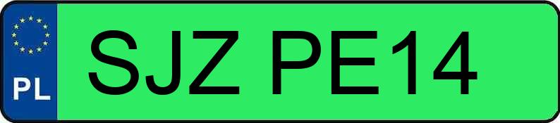 Numer rejestracyjny SJZ PE14 posiada TESLA - SJZPE14 Numer rejestracyjny SJZ PE14 posiada TESLA - SJZPE14