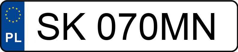 Numer rejestracyjny SK 070MN posiada MITSUBISHI LANCER - SK070MN