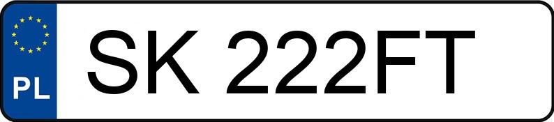 Numer rejestracyjny SK 222FT posiada BMW 118 Diesel DPF MR`07 E4 E81/87 118 Diesel DPF MR`07 E4 E81/87 - SK222FT