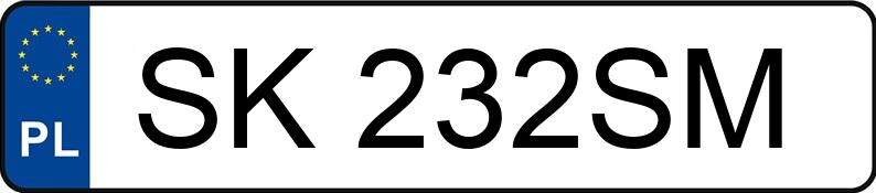 Numer rejestracyjny SK 232SM posiada BMW 540I - SK232SM Numer rejestracyjny SK 232SM posiada BMW 540I - SK232SM