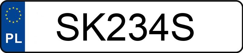 Numer rejestracyjny SK 234S posiada YAMAHA YZF R6 - SK234S