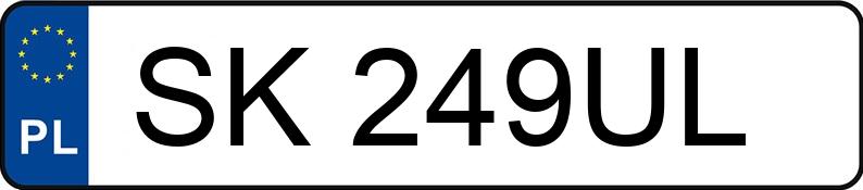 Numer rejestracyjny SK 249UL posiada TOYOTA YARIS - SK249UL