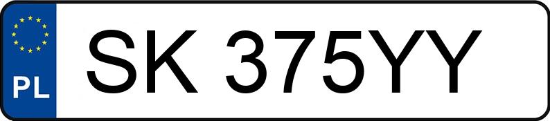 Numer rejestracyjny SK 375YY posiada SKODA OCTAVIA - SK375YY
